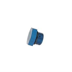 Hex Head -8 AN ORB Plug O-Ring Seal Port Fitting, Blue