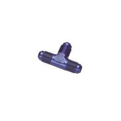 Aluminum Flare Tee Adapter Fitting, Blue, -12 AN
