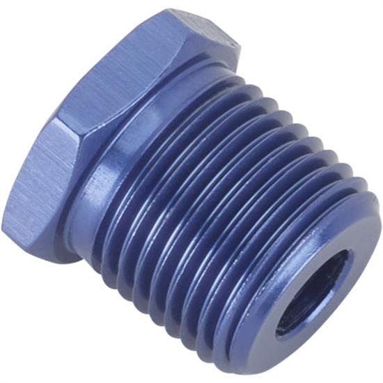 Aluminum Pipe Bushing Reducer Fitting, 3/8 NPT to 1/8 NPT