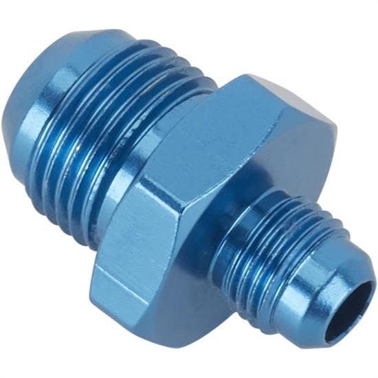 Aluminum Flare Reducer Adapter, Blue, -6 AN to -10 AN