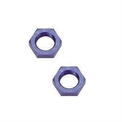 Aluminum Bulkhead Jam Nut, Blue, -3 AN
