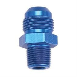 Blue Straight AN10 Flare Adapter to 3/8 Inch Aluminum Pipe Fitting