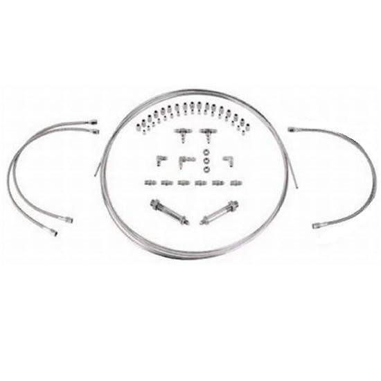 Stainless Steel -3 AN Brake Line Kit, 3-Hose, 40 Ft. Tubing
