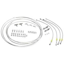 Stainless Steel -3 AN Brake Line Kit, 4-Hose, 20 Ft. Tubing