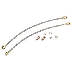 Stainless Braided 17 Inch Front Brake Hoses, 10mm