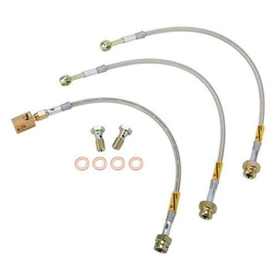 Goodridge 12212 1969-76 GM Midsize Braided Stainless Brake Hose Kit