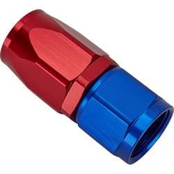 Speedway Full Flow Swivel Hose End Fitting, Straight, Red/Blue, -8 AN