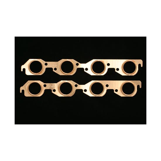 SCE Gaskets 4013 Copper Exhaust Gaskets, 1.875 In Round Port, BBC