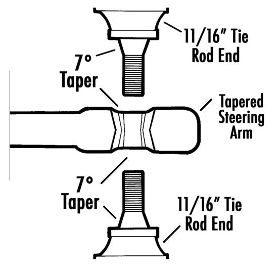 Vega Pitman Arm - Tapered for Tie Rod