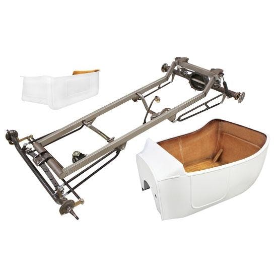 Basic 1923 T-Bucket Frame Kit w/ Standard Body and Bed, Channeled Floor