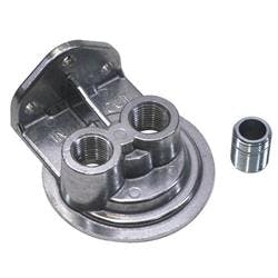 Single Remote Oil Filter Bracket, Vertical Outlet, 13/16-16 Thread