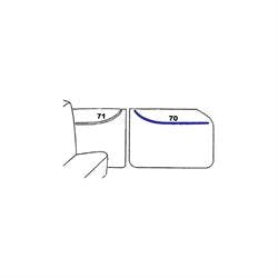 Mar-K 70-DR Interior Trim, 57 Delray, Front Door, Curved, Driver