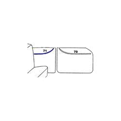 Mar-K 71-DR Interior Trim, 57 Delray, Rear Quarter, Curved Driver