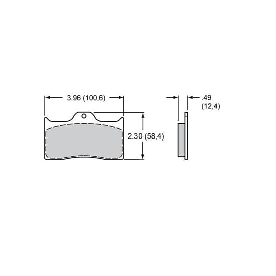 Wilwood 15E-9837K NDL/Dynalite Bridge Bolt Brake Pads-Poly-E .490 Inch
