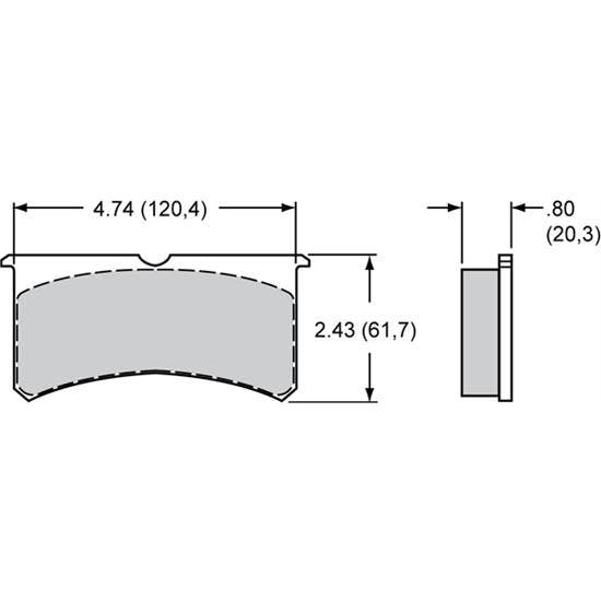 Wilwood 150-8854K Superlite BP-10 Bridge Bolt Brake Pads, .800 Inch