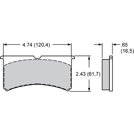 Wilwood 150-8855K Superlite BP-10 Bridge Bolt Brake Pads, .650 Inch