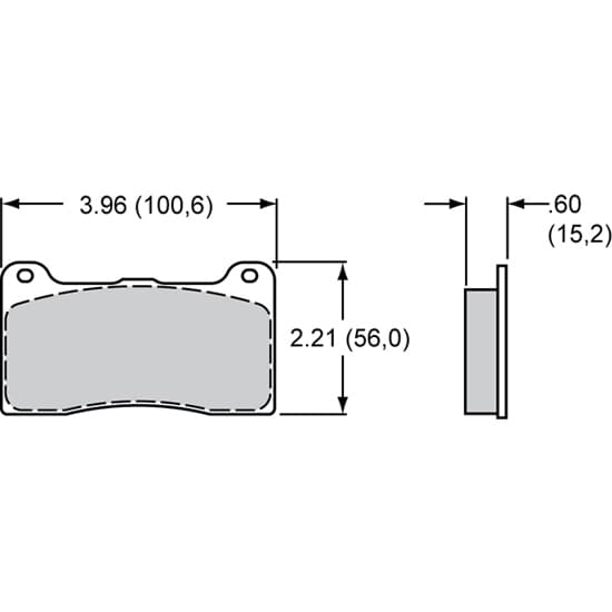 Wilwood 150-8946K NDL/Dynalite Bridge Bolt Brake Pads, BP-10