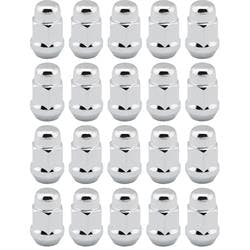 Chrome Acorn Lug Nuts, 7/16 Inch, 20 Pack