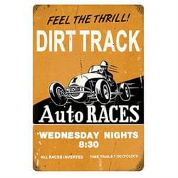 Dirt Track Vintage Tin Sign