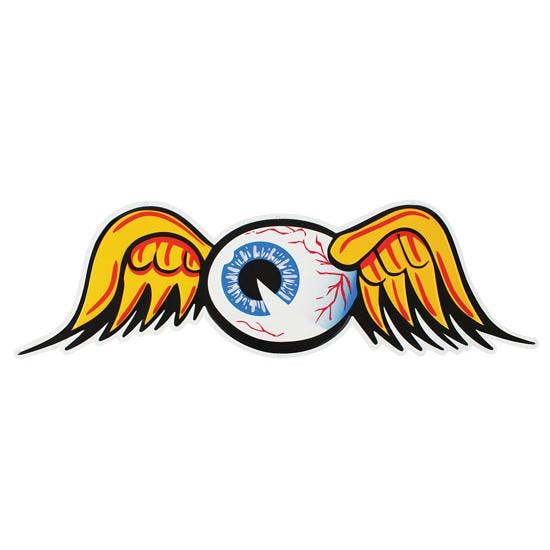Flying Eyeball Embossed Aluminum Sign