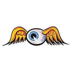 Flying Eyeball Embossed Aluminum Sign