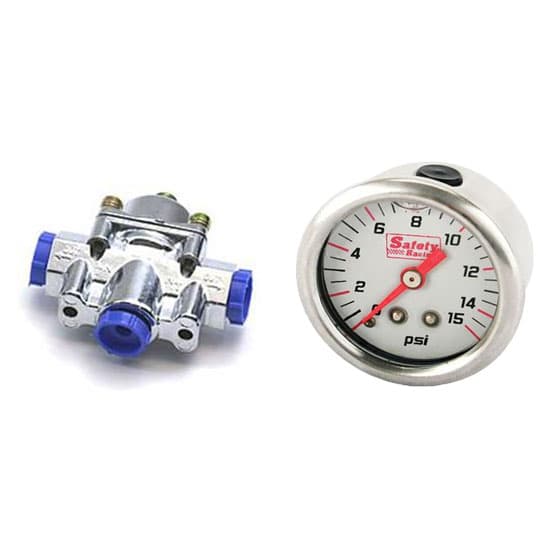 Holley Fuel Pressure Regulator & Liquid Filled Gauge Kit 4.5-9PSI