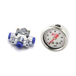 Holley Fuel Pressure Regulator & Liquid Filled Gauge Kit 4.5-9PSI