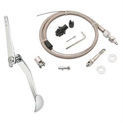 Chrome Spoon Accelerator Throttle Pedal & Mr Gasket Cable Kit