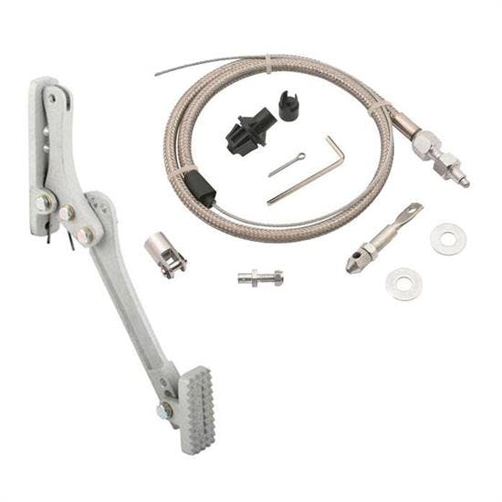 Cast Aluminum Accelerator Throttle Pedal & Mr Gasket Cable Kit