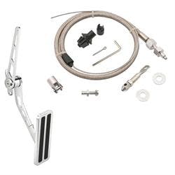 Chrome/Billet Aluminum Throttle Pedal & Mr Gasket Cable Kit