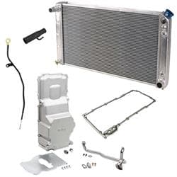 GM A-Body/B-Body/Truck LS Swap Radiator w/Holley Oil Pan Kit