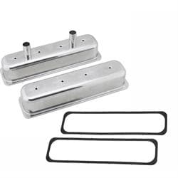 Small Block Chevy Tall Aluminum Centerbolt Valve Cov & Gaskets