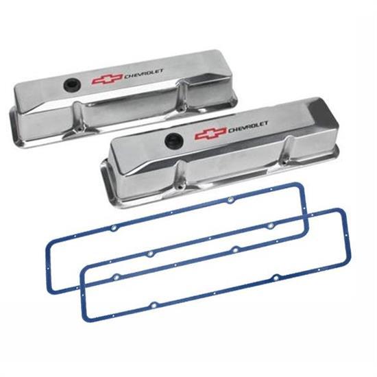 Small Block Chevy V8 Bow Tie Aluminum Valve Covers & Gaskets