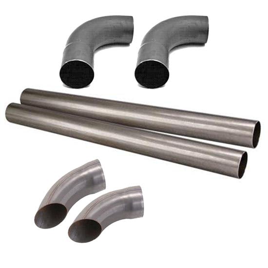 Exhaust Extension Pipes, 90 Deg Elbows and Turn Downs, 3-1/2"