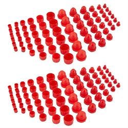 Plastic AN Flare Fitting Cap and Plug Kit, 144-Piece