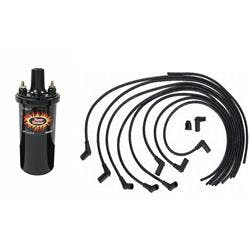 Pertronix Flame-Thrower Black Coil & Flathead Spark Plug Wires