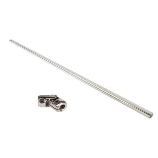 Unisteer Steering U-Joint, 3/4"DD & Polished SS Steering Shaft