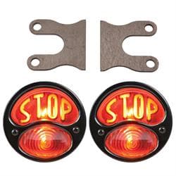 1928-31 Ford Replacement Tail Light Lens w/Stop & Brackets