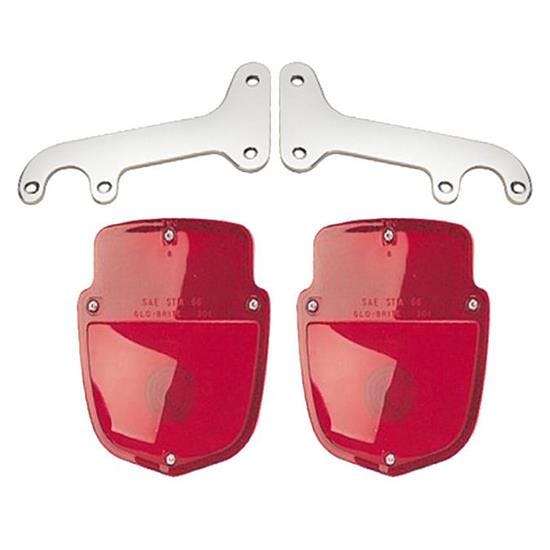 1953-56 Ford Truck Stainless Steel Tail Lights and Bracket