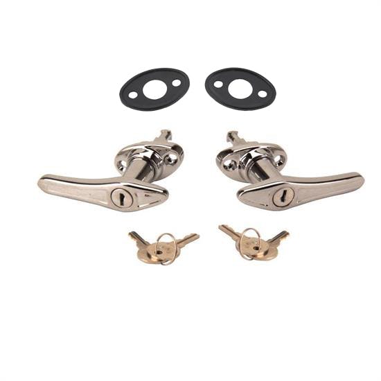 1930-31 Ford Model A Locking Door Handles, Matched w/Pads