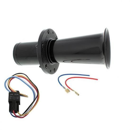 Speedway Black Ah-oo-gah Horn & 40-Amp Electric Relay Kit