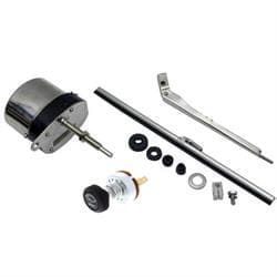 Stainless 12 Volt Electric Windshield Wiper Motor & Single Switch