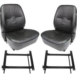 Procar Low Back Vinyl Bucket Seats and Universal Mounts