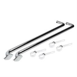 Speedway 60" SS Plated Lake Exhaust Pipes & Mounting Brackets