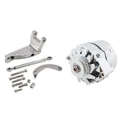 King Chrome GM One Wire Alternator, 65 Amp w/Outboard Bracket
