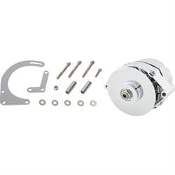 King Chrome GM One Wire Alternator, 100 Amp w/Chrome Bracket