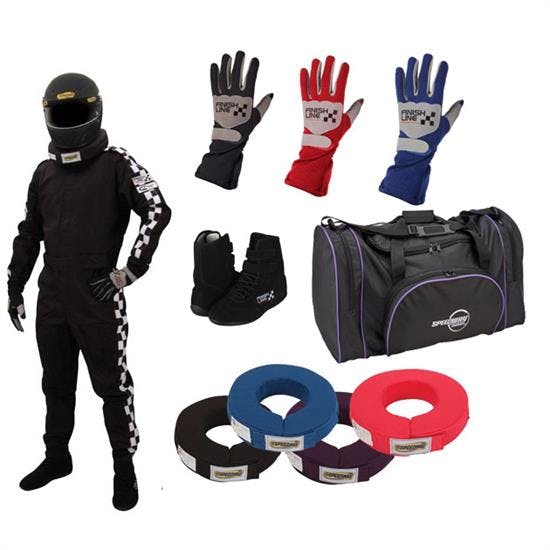 Finishline Qualifier One-Layer One-Piece Racing Suit Combo & Bag