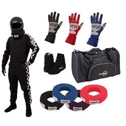 Finishline Qualifier One-Layer One-Piece Racing Suit Combo & Bag