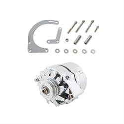 King Chrome GM 1-Wire Alternator, 65 Amp w/Low Mount Bracket