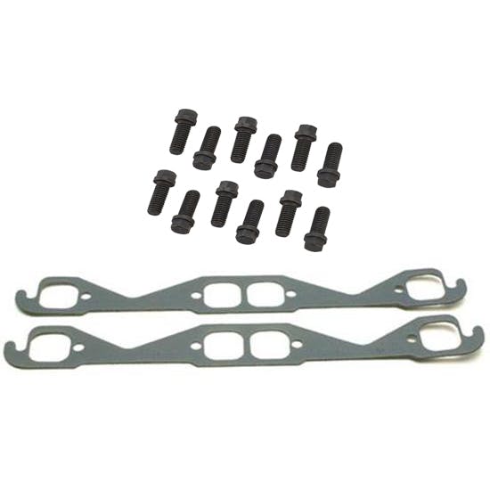 Small Block Chevy Square Port Header Gaskets & 3/8-16 Bolts